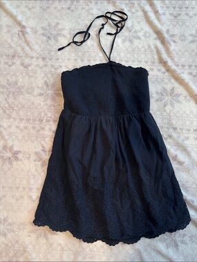 Speechless Black Strapless Eyelet Tunic Dress